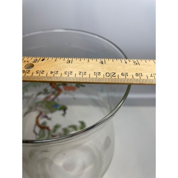 large vtg clear Glass Hurricane Candle Holder / Chimney / Shade / Globe peacock - Picture 7 of 7